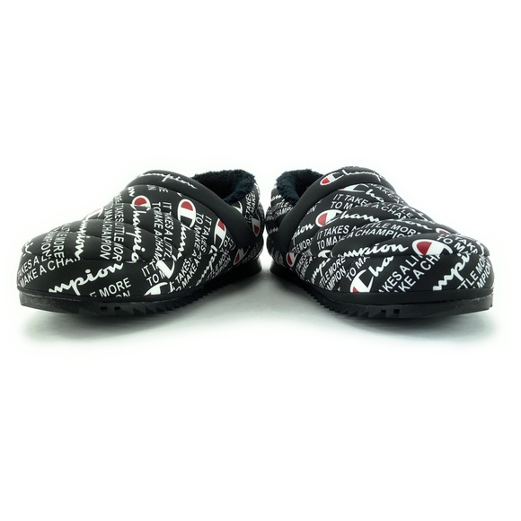 Champion Shoes Champion Womens Varsity Reflective Black Slippers
